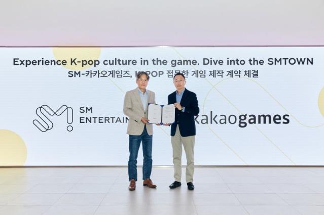 SM-카카오게임즈, K팝 접목한 게임산업 본격 협업