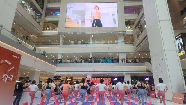 [현장르포] "중국 시장도 1위 자신" 젝시믹스, 中 톈진 최대 쇼핑몰에 단독 매장 열었다