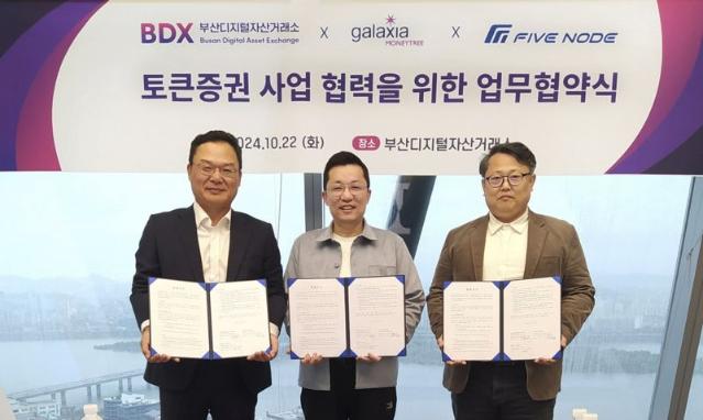 갤럭시아머니트리, 부산디지털거래소?파이브노드와 MOU "STO 생태계 확대"