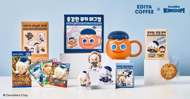 이디야커피, 모바일 게임 '쿠키런'과 함께 캐릭터 굿즈 출시