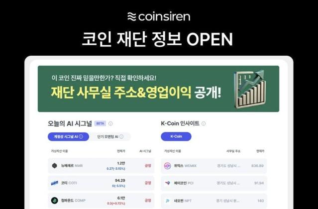 갤럭시아메타버스, 코인사이렌에 ‘디지털 자산 운영사 정보’ 서비스 오픈