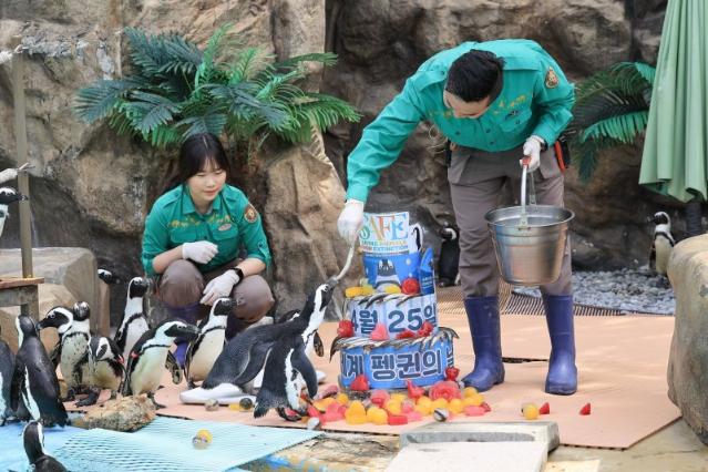 에버랜드 펭귄은 좋겠네...'기념일 특식' 먹었다는데