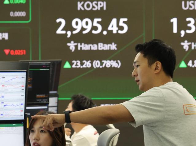 코스피, 외국인·기관 매도에 소폭 조정 [fn오전시황]