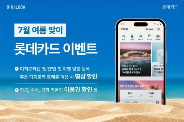 롯데카드, 7월 여름 휴가철 맞이 이벤트 실시