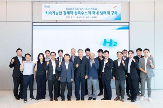 SK가스-포스코홀딩스, 청록수소 포럼 열어.."수소경제 현실적 대안 모색"