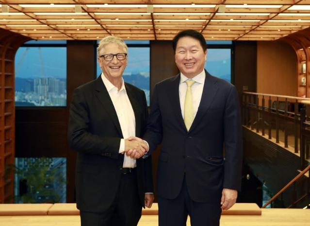 최태원·빌 게이츠 "차세대 소형모듈원전·백신 등 전략적 파트너십 강화"