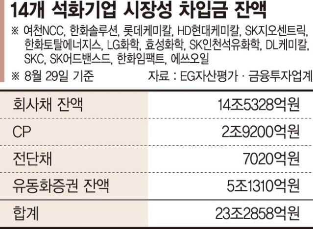 석화'숨은 빚' 23조... 절반은 내년이 만기[석화 '숨은 빚' 23조]