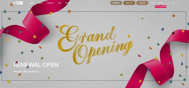 "편리한 탐색" 에넥스 자사몰 새 단장