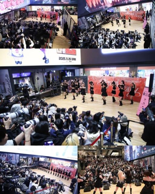트리플에스 미소녀즈, 코엑스 홀린 '깜짝 버스킹' 성료