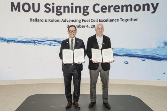 코오롱인더스트리, 캐나다 발라드와 수소 사업 협력 나선다