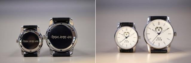 李대통령 손목시계 첫 공개… 뒷면엔 자필로 "국민이 주인인 나라"