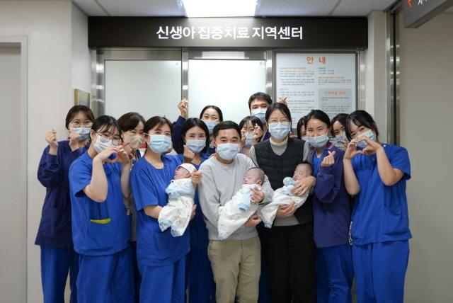 183일 기다림 끝..해운대백병원서 24주 세쌍둥이 ‘엄마 품으로’