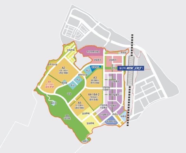 "울산역세권 ‘뉴온시티’ 토지 분양 흥했다"… 공동주택용지 필지 낙찰, 산업용지 80% 낙찰