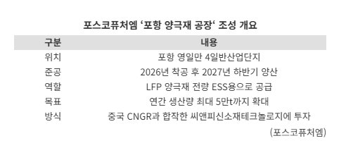 LFP·하이니켈 양극재로 ESS '더블킬' 노리는 포스코퓨처엠 [돌파구 찾는 배터리업계]