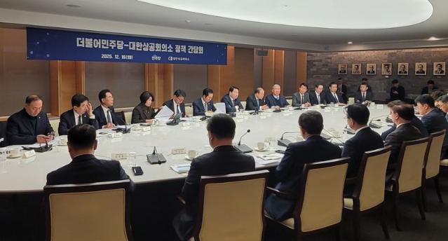 정태희 대전商議회장, 민주당 정책 간담회서 지역 현안 건의