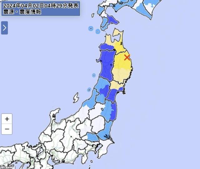 일본 이와테현에 규모 6.1 지진…'긴급지진속보' 발령