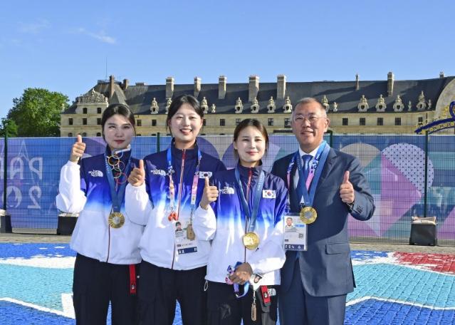 현대차 받치면 한국양궁 무적신화 계속된다... 정의선 회장 6연임 확정