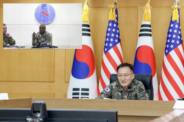 육군참모총장 직무대리, 미 태평양육군사령관과 화상회의