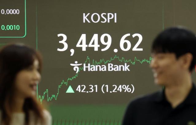 코스피, 외국인 반도체 매수에 3440선서 마감[fn마감시황]