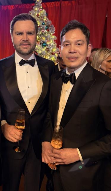 '미국행' 정용진, 부통령 성탄 만찬 유일 참석..무슨 얘기 나눴나